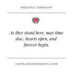 As they stand here, may time slow, hearts open, and forever begin.