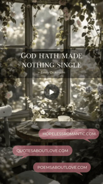 God hath made nothing single. - Featured Image