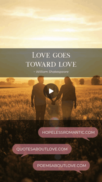 Love goes toward love. - Featured Image