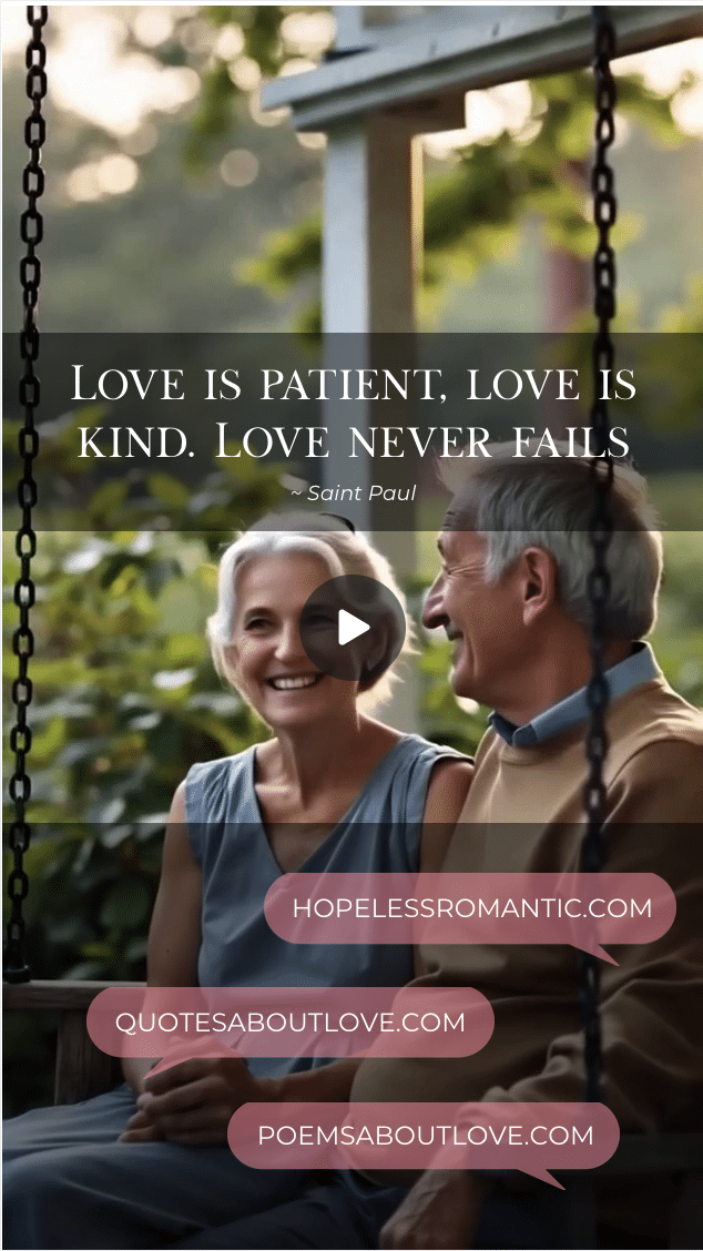 Love is patient, love is kind. Love never fails. – Featured Image