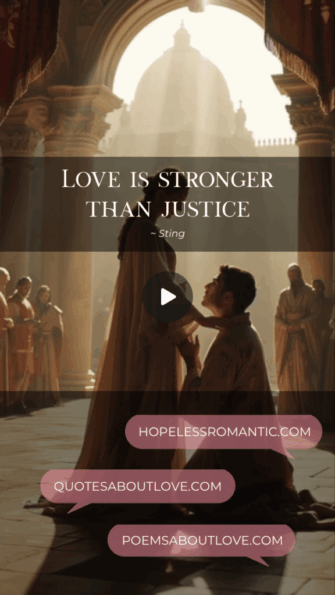 Love is stronger than justice. - Featured Image