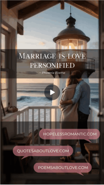 Marriage is love personified. - Featured Image
