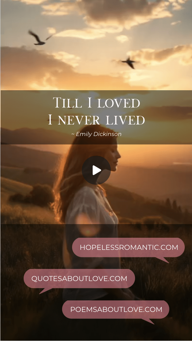 Till I loved I never lived. Till I loved I never lived. – Featured Image